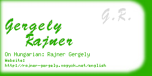 gergely rajner business card